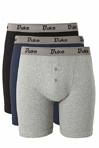 Mens Duke of London Pack of Three Cotton Boxer Shorts Plus Big King Size (S-5XL)
