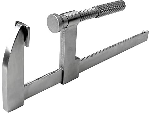 WEDO Serre-joint coulissant en acier inoxydable, résistant à la corrosion, extrêmement solide, durable, antirouille, forgé, haute dureté HRC40-45, acier inoxydable, taille : 50 mm × 200 mm