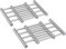 com-four® 2X Hochwertiger Topfuntersetzer aus Edelstahl - Untersetzer für Topf, Pfanne, Auflaufform und Wok - ausziehbar ca. 22-38 x 20 x 1,8 cm (2 Stück)