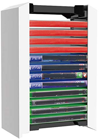 DaMohony Games Storage Tower for PS5, PS 5 Game Disks Storage Tower Holder Stand, Stores 12 PS5 Games or Blu Ray Disks