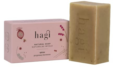 Hagi Gewürzseife | Für Trockene Haut | Mit Gewürze, Archaisches Nussöl, Traubenkernöl | Ätherische Öle aus Mandarine und Orange | Natürliche Inhaltsstoffe | 100g