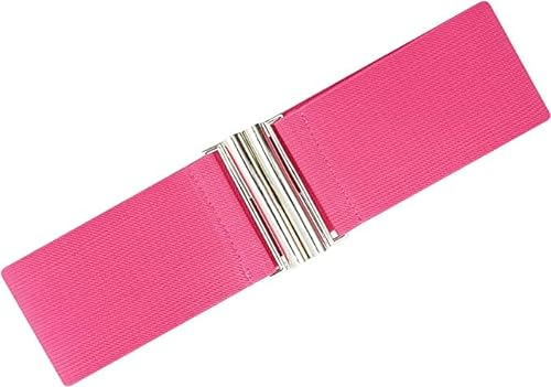 Ro Rox Florence Vintage Breiter Elastischer 50er Jahre Retro Krankenschwester Gürtel - Hot Pink (M)