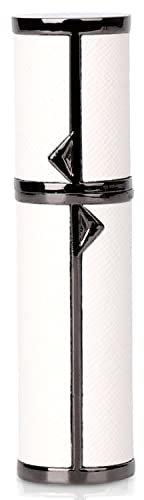 BRARIOS Refillable Portable Mini Perfume Atomiser for Travel, 5ml Luxury Empty Leakproof Pump Perfume Spray bottle Atomiser for Man and Woman (White(BK))