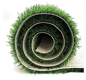 Kunstrasenmatte 3 x 3 Fuß mit Abfluss Kunstrasenmatten-Teppich für den Innen- und Außenbereich, wiederverwendbar für Fitnessstudio, Zuhause, Balkon-Rasenmatten (Color : Green 2cm, Size : 3 x 6.5 ft)
