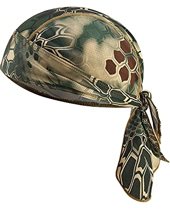 ikasus Unisex Sports Bandana Cap Mütze Kopftuch,Fahrrad Kopfbedeckung Atmungsaktiv UV Schutz Kopftuch Pirat Cap Bandana Fahrrad Motorrad Stirnband Biker Hat Helmmütze Schnell Trocknender Sonnenschutz