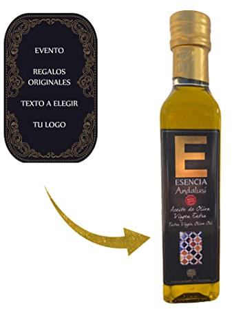 Botella Aceite de Oliva Virgen Extra Personalizable, Regalo Bodas, Regalo Comuniones, Bautizos, aceite personalizado, Botellas regalo, Detalles (250 ml Personalizable, 12 und)