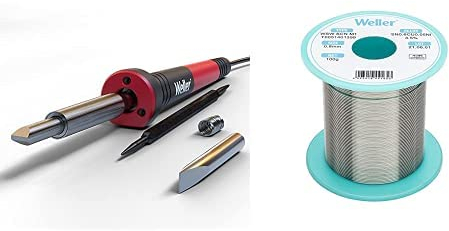Weller WLIRPK8023G 80W Soldering Iron Kit, Power Grip, with Integrated Safety Rest with WSW SCN M1 (T0051401399) Lead Free Solder Wire, Ø 0.8mm, Alloy Sn99.3Cu0.6Ni0.05, Flux Content 3.5%, 100g