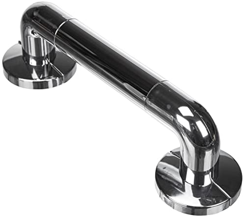WENKO Wandhaltegriff Secura 30 cm, Bad-Sicherheitsgriff und Gleichgewichtsstütze für Badezimmer, Dusche, Wanne oder WC, aus hochwertigem Aluminium und stabilem Kunststoff, Chrom