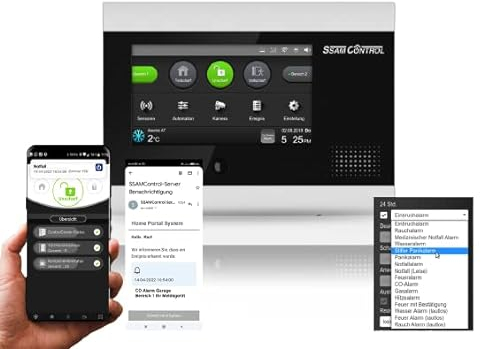 Störungsmelde Notruf Gerät mit 9 Eingängen IP & GSM mit Touchbedienung- Ausgänge erweiterbar