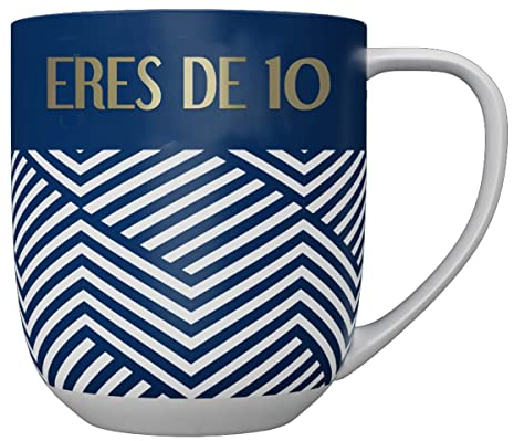DRAEGER PARIS 1886 - Taza Cerámica Personalizada - Diseño Chic con Mensajes en Oro Caliente - Apta para Lavavajillas - Regalo Original para Papá - Capacidad 320 ml - Disponible en Azul o Rosa