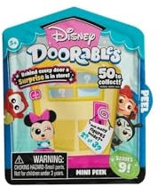DOORABLES Disney Mini Peek Box mit 2 oder 3 Überraschungsfiguren, Neue Serie, 50 Neue Figuren zum Sammeln, zufällige Modelle, Spielzeug für Kinder ab 5 Jahren, DRB11