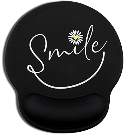 CHUQING Tapis de souris ergonomique noir avec repose-poignet pour ordinateur et ordinateur portable