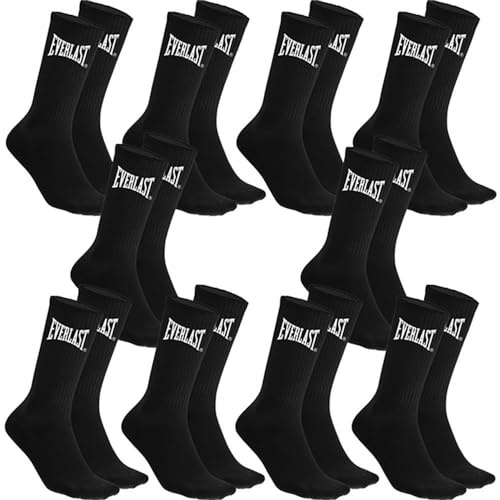 Everlast Set de 10 pares de calcetines negros talla 43-46