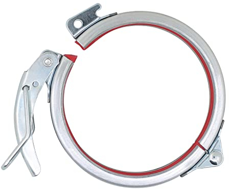 Rohrschelle Rohrschelle Edelstahl/verzinkt 80-400 Mm Durchmesser Einstellbare Rohrschelle Schlauchschelle Schnellspanner Runde Rohrschelle Schnell (Color : Stainless steel, Size : 250mm)