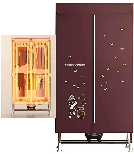 Natliedop Secadora de Ropa, Portable 2 -Tier tendedero eléctrico Plegable 900w /1500W Ahorro de energía (Anion) Temporizador automático para casa, Capacidad de carga15KG.