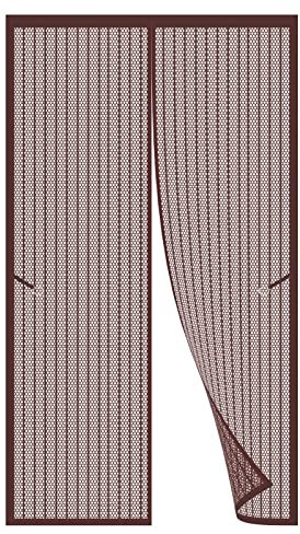 Zanzariera Per Finestre Zanzariere 90 x 240 cm Rete Anti Zanzare Zanzariera Chiusura Maticamente Magnetica Zanzariera Per Porte Zanzariera Porta Finestra, Marrone