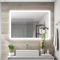 Badspiegel mit Beleuchtung dimmbar Kaltweiß Warmweiß mit Speicherfunktion 80x60 60x80 cm LED Spiegel Bad mit Touchschalter Beschlagfrei Badezimmerspiegel Horizontal Vertikal