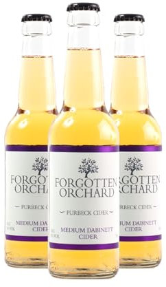 The Purbeck Cider Company – Forgotten Orchard | 5% ABV Medium Dabinett Cider | 330ml Bottle | Full-Bodied & Well-Balanced | Gluten-Free & Vegan | Pack of 3