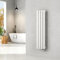 EMKE Radiador 90x24cm,Radiador de diseño vertical de tubo ovalado, Blanco, una capa, radiador de agua caliente