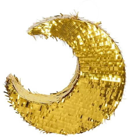 Boland 30978 - Pinata Mond, 44 x 44 cm, Hängedeko, Dekoration für Geburtstag, Mottoparty und Karneval
