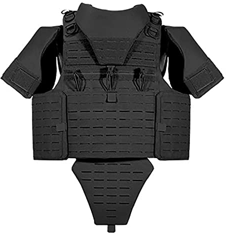 Vollständige schützende Taktische Weste, 5-in-1-Set (Weste + Ellenbogen + Schulter + Schritt + Halsschutz), verstellbares taktisches Schutzset, Paintball-Kampfausrüstung,