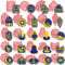 Roshtia 24 Pcs Eid Mubarak Cookie Cutter Ramadan Mubarak Plastic Cookie Stamps Eid Prayers Moon Cookie Mould Press Castle Cream Light Plastic Biscuit Cutters Embossing Mold for Baking Fondant Supplies