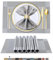 BETEAM Platzsets Abwaschbar 6er Set Vinyl Tischsets für Esstisch Waschbar Küchen Platzdecken Langlebige Tischsets für Drinnen Draußen-02 Silber Grau, 6er Set