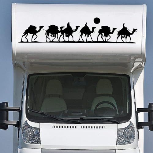 Rakelfix Kamel Karawane ca 180cm Kamele Dromda Ägypten Wüste Tuareg Wohnmobil Wohnwagen Aufkleber Womi Wowa