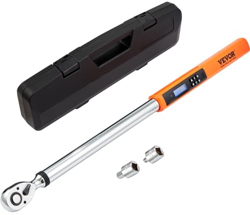 VEVOR Chiave dinamometrica digitale 1,27 cm (34-340 n.m), precisione di coppia ± 2%, chiave dinamometrica elettronica regolabile a 3 modalità con calibrazione del cicalino LED