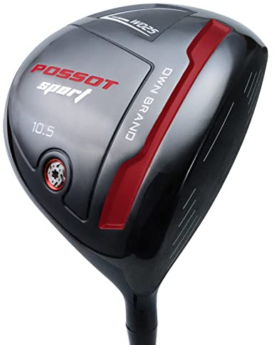 POSSOT Golf Driver Right Handed 470cc Super Lightweight Titanium Driver 10.5 Graphite Senior Red/Gloss Enable Straight Shot or Controlled Cut