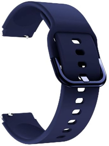 Oumida 19mm bracelet en silicone coloré et souple pour ID205L / ID205S / ID205U / SW020 / SW023 / Uwatch 3, Bracelet de Montre Connectée Remplacement pour Yamay/Willful/Umidig, Bleu nuit