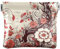 Damen Münzgeldbörse PU-Leder Münztasche Kleingeld Kleine Min. Make-up-Taschen, Rote orientalische Blume, Muster: