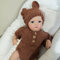 RXDOLL 48.3 cm Lebensechte Reborn Babypuppen Mädchen Realistische Babypuppe Junge Weiche Körper Gewichtete Babypuppen, die echt aussehen Neugeborene Silikon Babys Bebe Puppe mit Fütterungsspielzeug