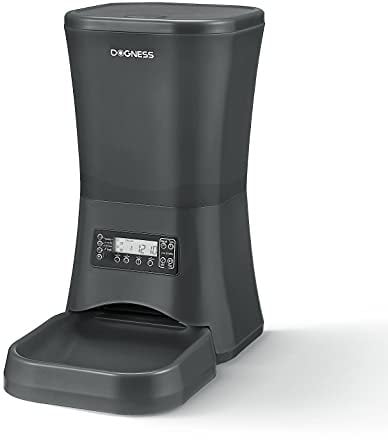 DOGNESS Comedero automático para perros 9L para perros grandes, dispensador automático de comida para perros con temporizador, extragrande, dispensador automático programable de alimentos para
