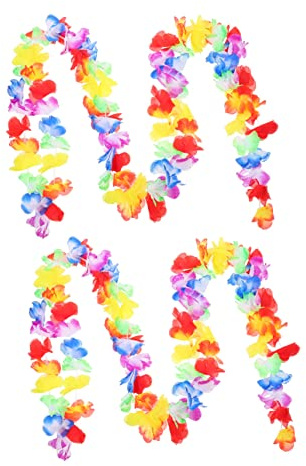 Cabilock 2 Ensembles Bandes De Fleurs Colorées Décorations De Fête Aloha Fête Luau Bannière D'été Tourbillon Décoration De Fête Porte Guirlande Piscine Colorful Habit en Soie 2 Pièces * 2