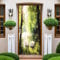 Door Sticker Peel and Stick 90x200 cm Forest swan Green Photo Wall Murals Wallpaper Removable Self-Adhesive Door Murals for Bedroom Living Office Bathroom Home Improvement