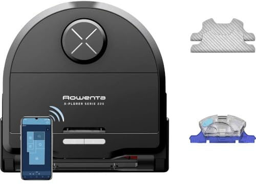 Rowenta X-Plorer Serie 220 RR9465WH - Robot aspirador con navegación láser y función de limpieza