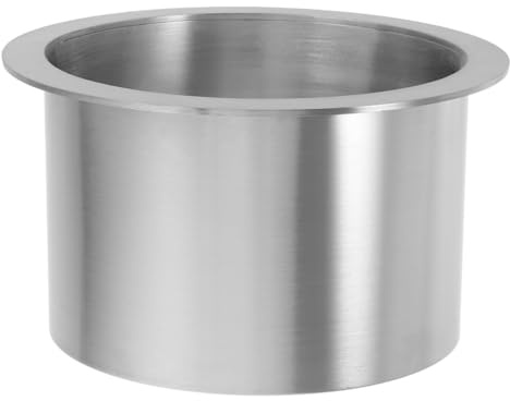 GALPADA Stainless Steel Countertop Trash can Lid Round Recessed Bin Cover for Desktop Kitchen Office Space-Saving Embedded Waste Paper Bin