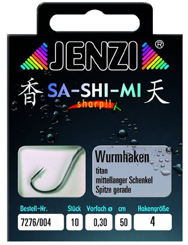 Jenzi Wurmhaken Gebunden Gr.6 0,25mm 50cm