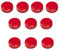 30x Rote Magnete, Ø 15, 20, 24 mm, Haftmagnete Rot für Whiteboard, Kühlschrank, Magnettafel, Magnetset 3 verschieden Größen, Rot