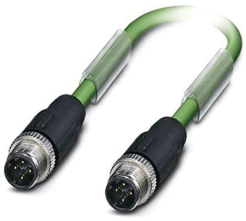 PHOENIX CONTACT SAC-4P-M12MSD/15.0-933/M12MSD Bussystem Kabel, Profinet circaT5, 4 Polig, Geschirmt, Stecker Gerade M12, D Kodierung, 15m Kabellänge, Grün