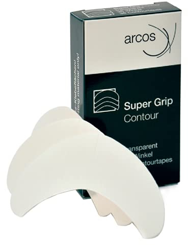 Arcos Super Grip Contour Tape für Extensions & Zweithaar Klebewinkel 2,5cm x 7,5c, 36 Stück