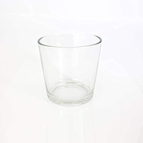 innaGLAS Grand Vase - Cache-Pot Alena en Verre, Transparent, 19cm, Ø 18,5cm - Bougeoir géant - Vase XXL en Verre