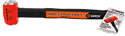 Groz 34505 16 Indestructible Striking Steel Hammer, 2.5 lb