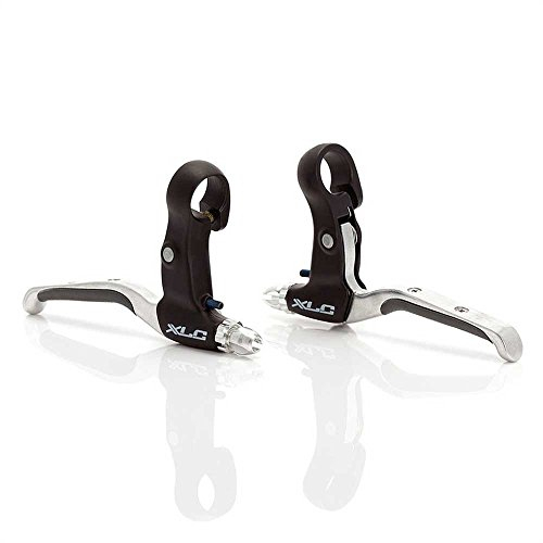 XLC Bremshebel Set für V-Brake BL-V05 Gummiert Alu Schwarz Silber Bremse Fahrrad