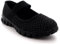 Womens Running Walking Shock Absorbing Sports Performance Shoes Gym Mary Jane Trainers - Black - UK3/EU36 - BS0057