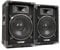 MAX MAX8 Pair of 8-Inch Passive DJ PA Speakers Set - Combined 800W Power, Piezo Tweeter, Bass Reflex Design, Carpet-Covered Road-Ready Cabinets for Mobile DJ Party Events & Karaoke (Black)