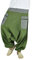 virblatt - Aladinhose Damen | 100% Baumwolle | Haremshose Goa Hose Pumphose Hippie Sommerhose Leicht - Stampfgewand S-M Grün