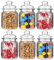 My-goodbuy24 Luftdichte Vorratsdosen 6er Set mit deckel Bonbonglas aus Glas Vorratsglas Bonboniere Vorratsbehäter Aufbewahrung 300ml - 13cm x 8cm x 8cm