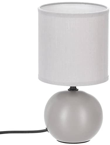 Atmosphera - Lampe Timeo gris mat - céramique H25 cm